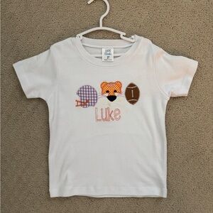 Embroidered Tiger Football Graphic Tee